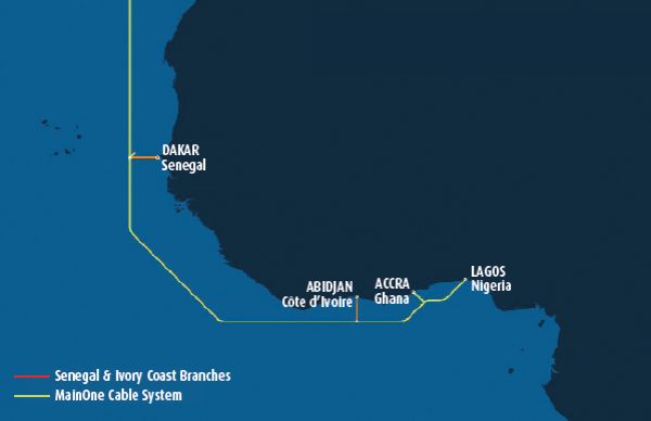 MainOne’s current system comprises a 7,000km submarine cable. It will work with Orange to build two new branches and stations to connect to Senegal and Côte d’Ivoire.